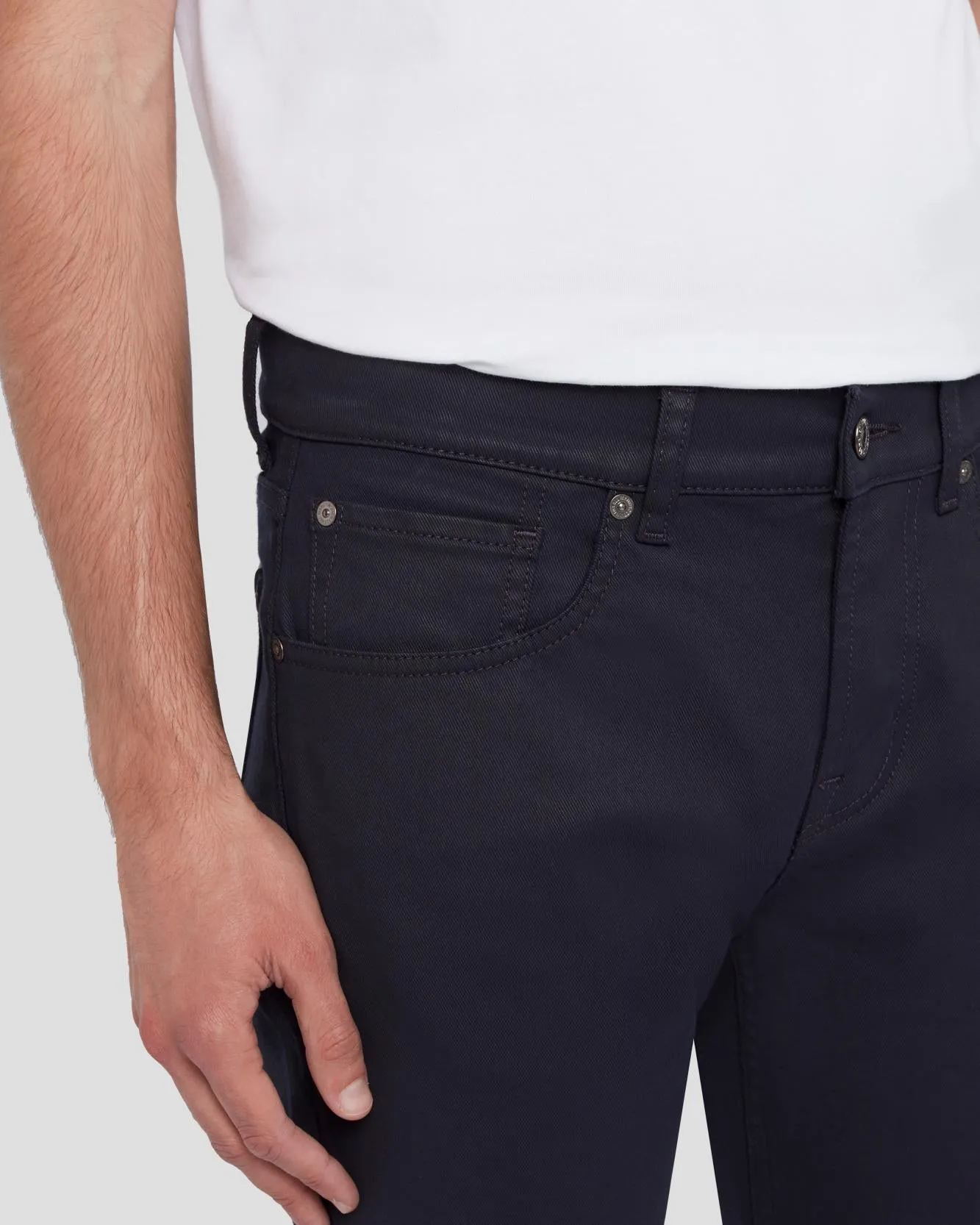Slimmy Tapered in Coated Navy sold by 7 For All Mankind product image thumbnail 3