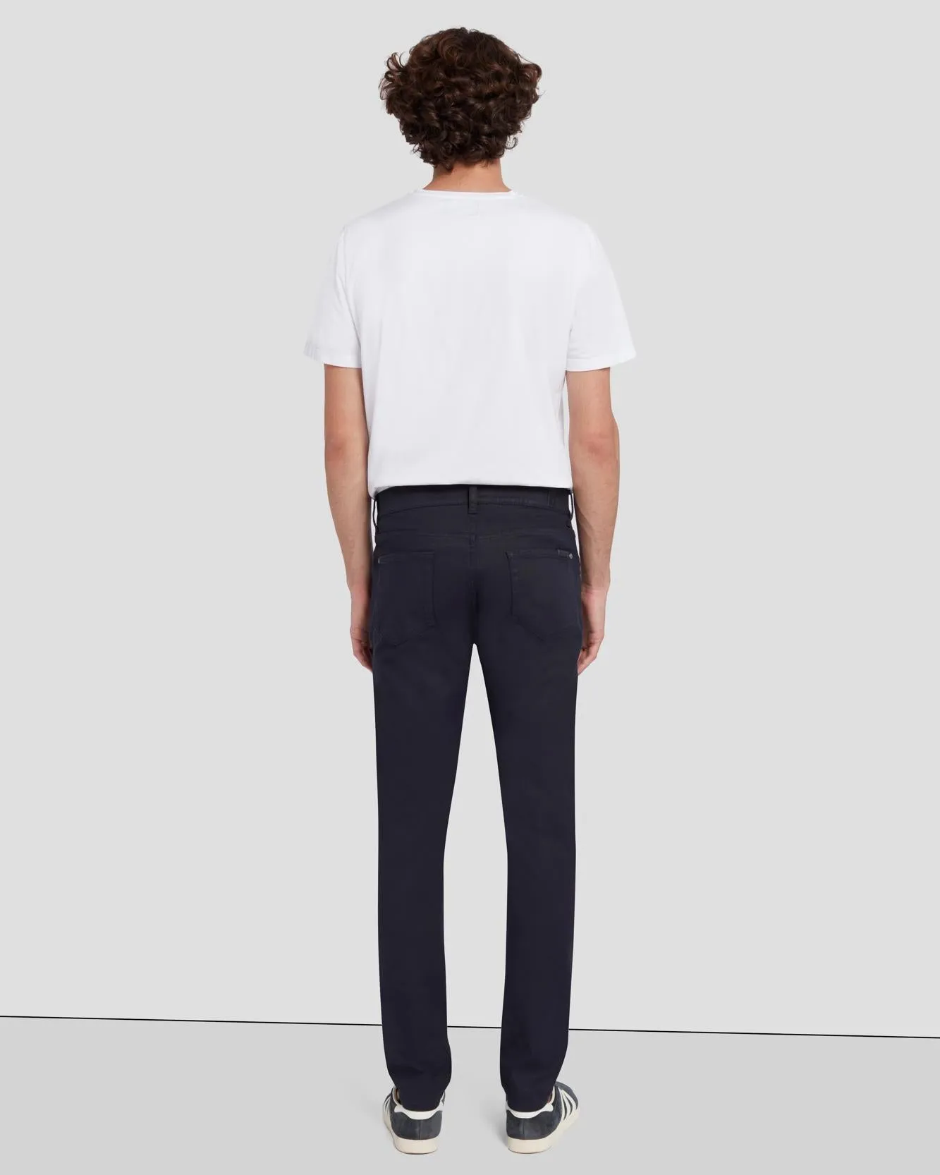 Slimmy Tapered in Coated Navy sold by 7 For All Mankind product image thumbnail 4