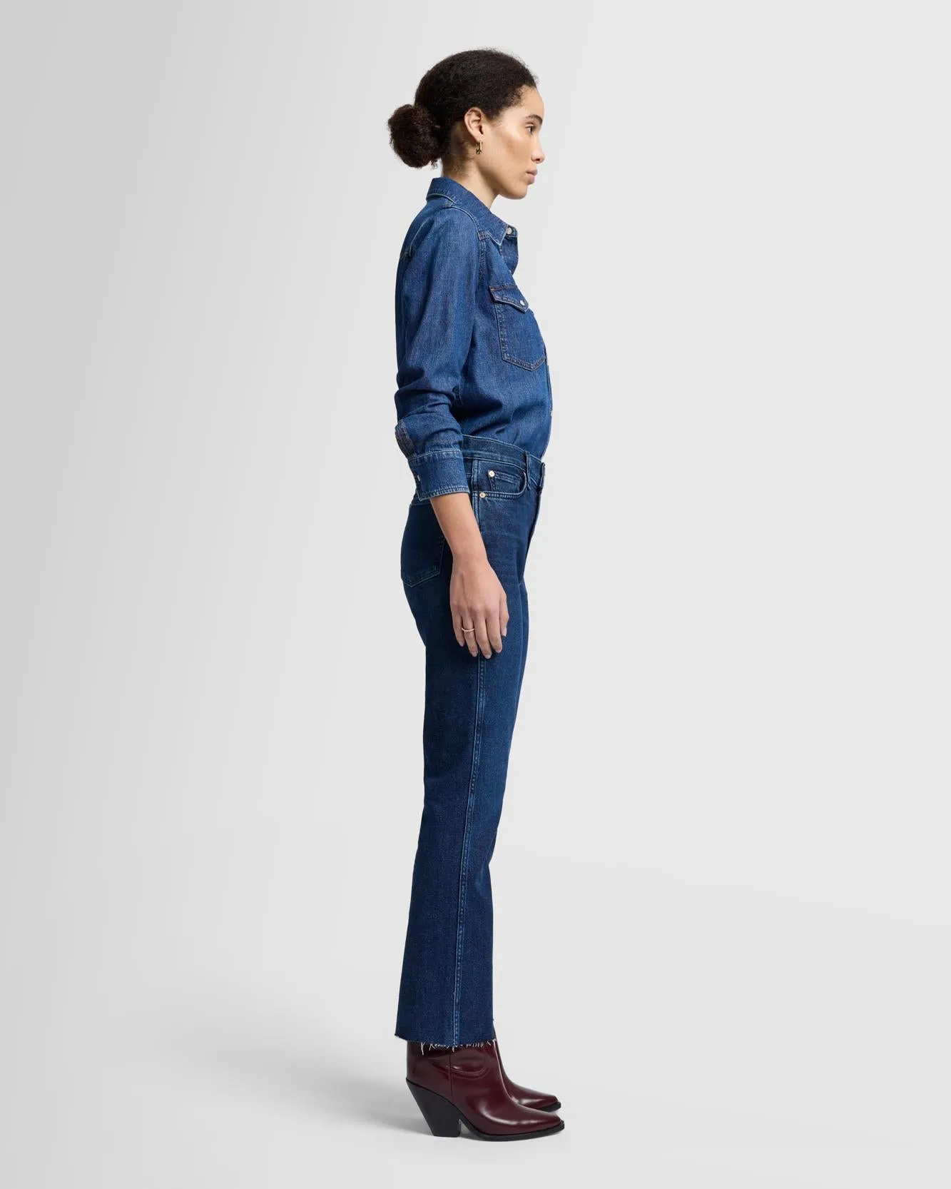 Luxe Vintage High Waist Slim Kick in Paradise Cove sold by 7 For All Mankind product image thumbnail 4