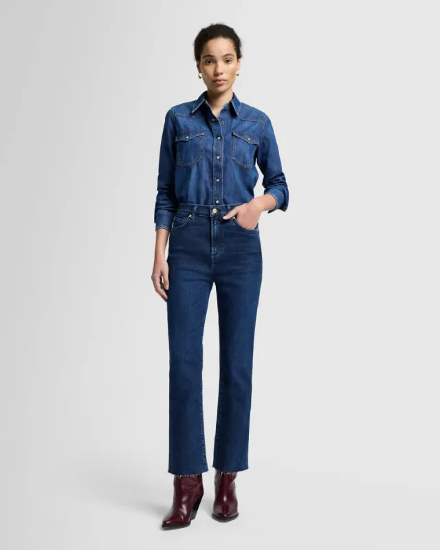 Luxe Vintage High Waist Slim Kick in Paradise Cove sold by 7 For All Mankind