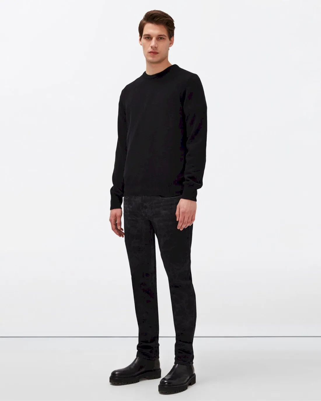 Cashmere Crew in Black sold by 7 For All Mankind product image thumbnail 3