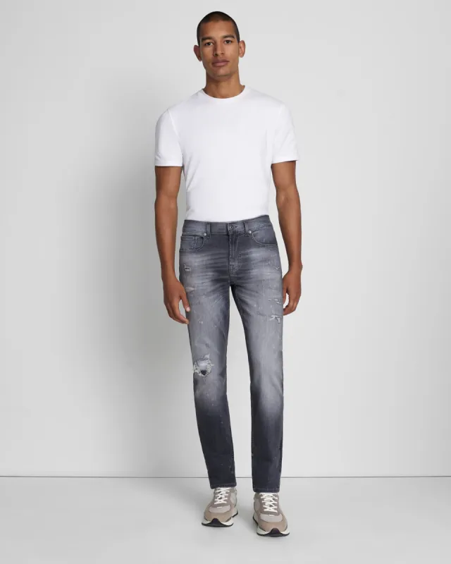 EarthKind Stretch Tek Slimmy Tapered in Downtown Grey sold by 7 For All Mankind