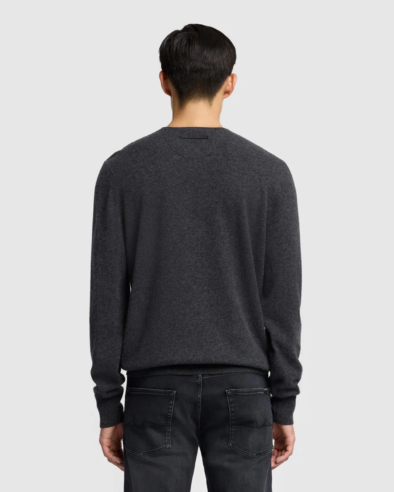 Cashmere Henley Sweater in Dark Grey sold by 7 For All Mankind product image thumbnail 4