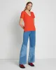 Pima Cotton Easy V-Neck Tee in Koi sold by 7 For All Mankind