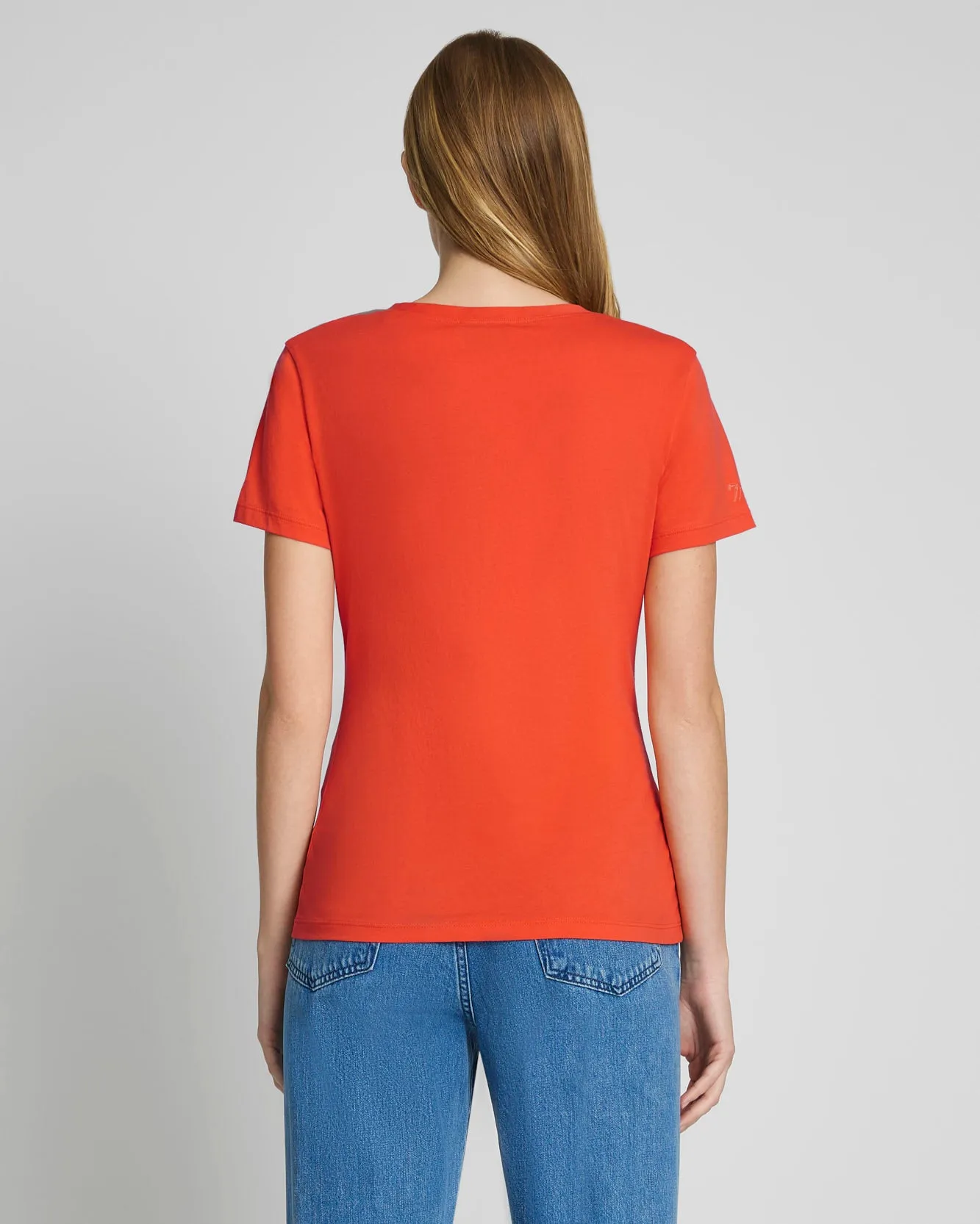 Pima Cotton Easy V-Neck Tee in Koi sold by 7 For All Mankind product image thumbnail 4