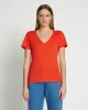 Pima Cotton Easy V-Neck Tee in Koi sold by 7 For All Mankind