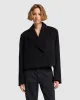 Cropped Wool Jacket in Black sold by 7 For All Mankind
