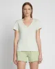 Pima Cotton Easy V-Neck Tee in Seafoam sold by 7 For All Mankind