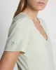 Pima Cotton Easy V-Neck Tee in Seafoam sold by 7 For All Mankind