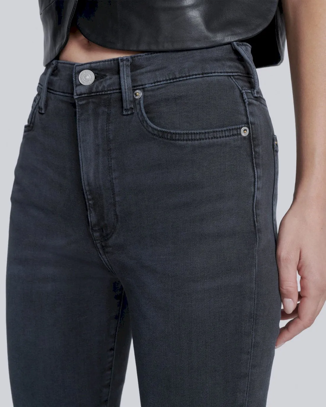 High Waist Ankle Skinny in Night Rider sold by 7 For All Mankind product image thumbnail 2