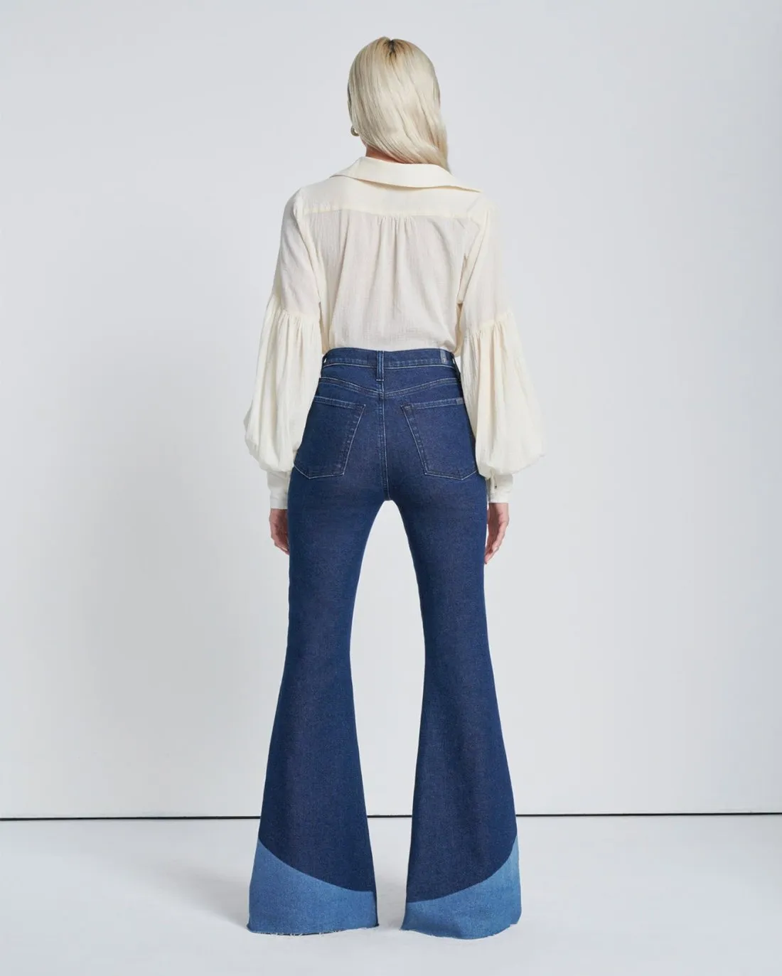 Mega Flare Jean in indigo Swirl Delight sold by 7 For All Mankind product image thumbnail 2