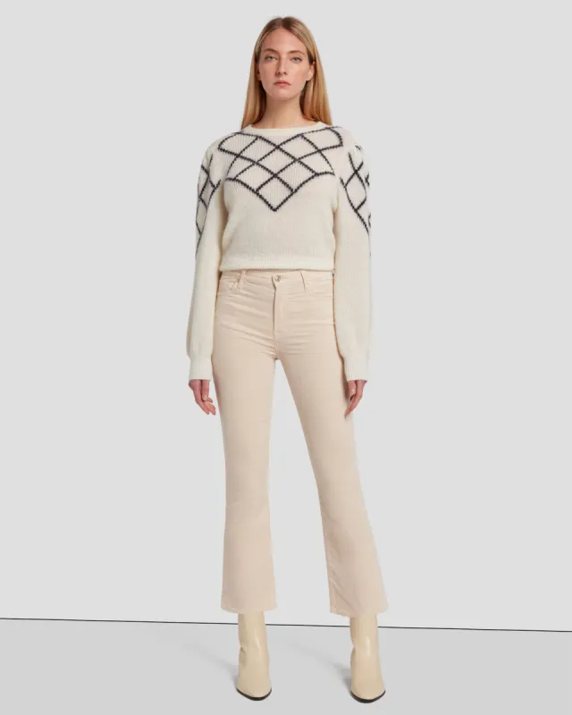 Velvet High Waist Slim Kick in Tapioca sold by 7 For All Mankind