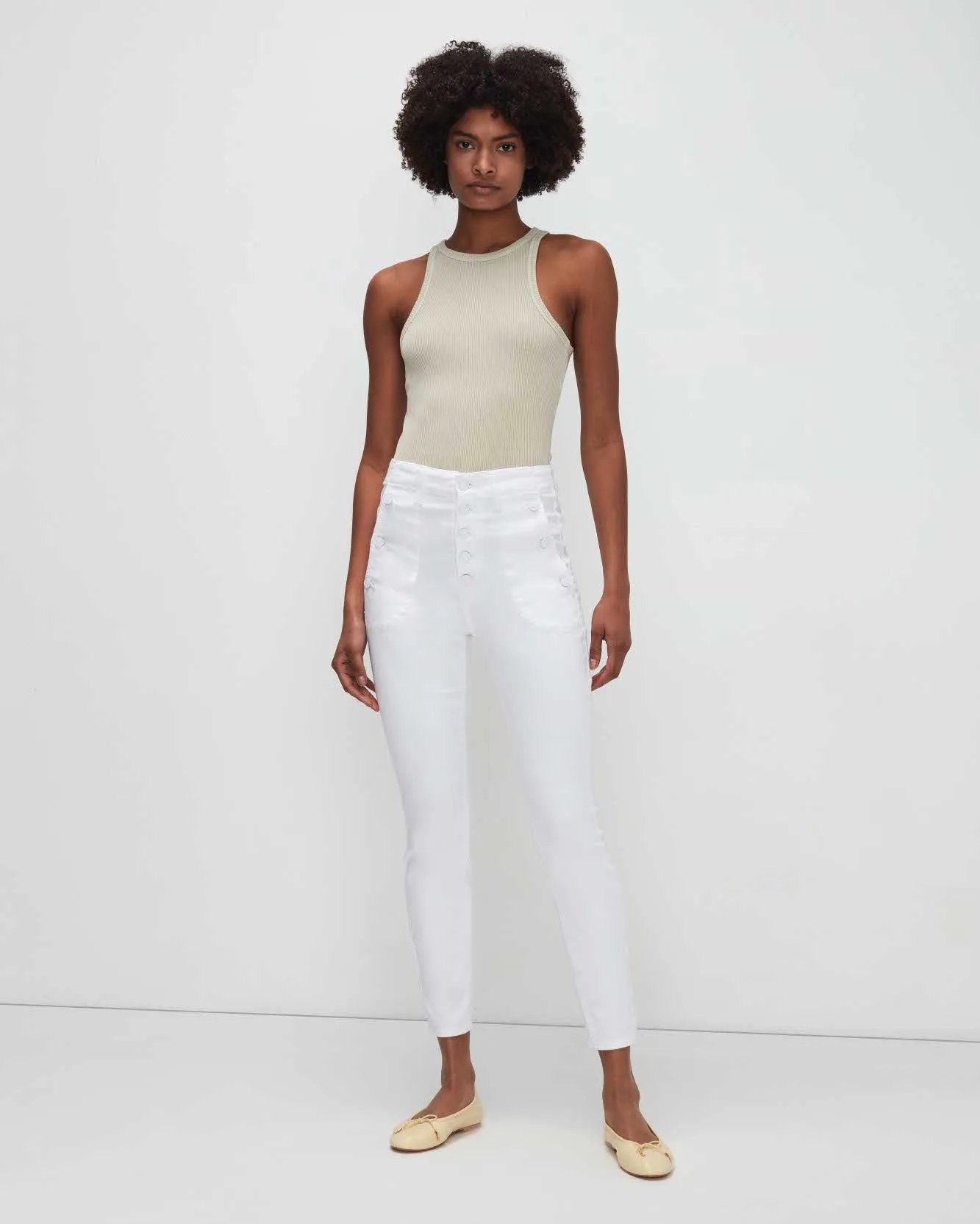 Slim Illusion Portia In White sold by 7 For All Mankind