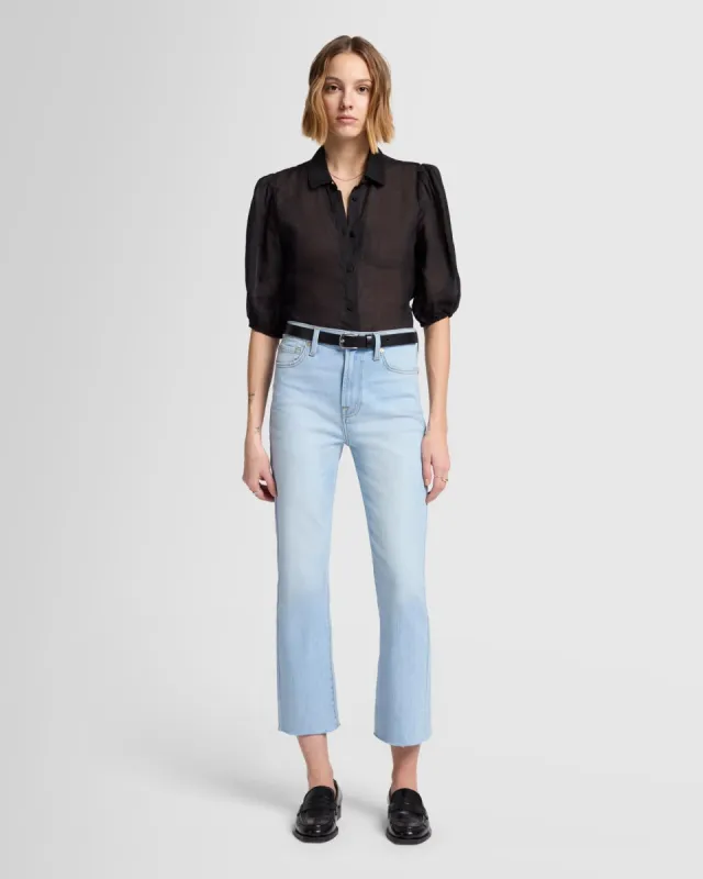 Broken Twill High Waist Slim Kick in Tammy sold by 7 For All Mankind