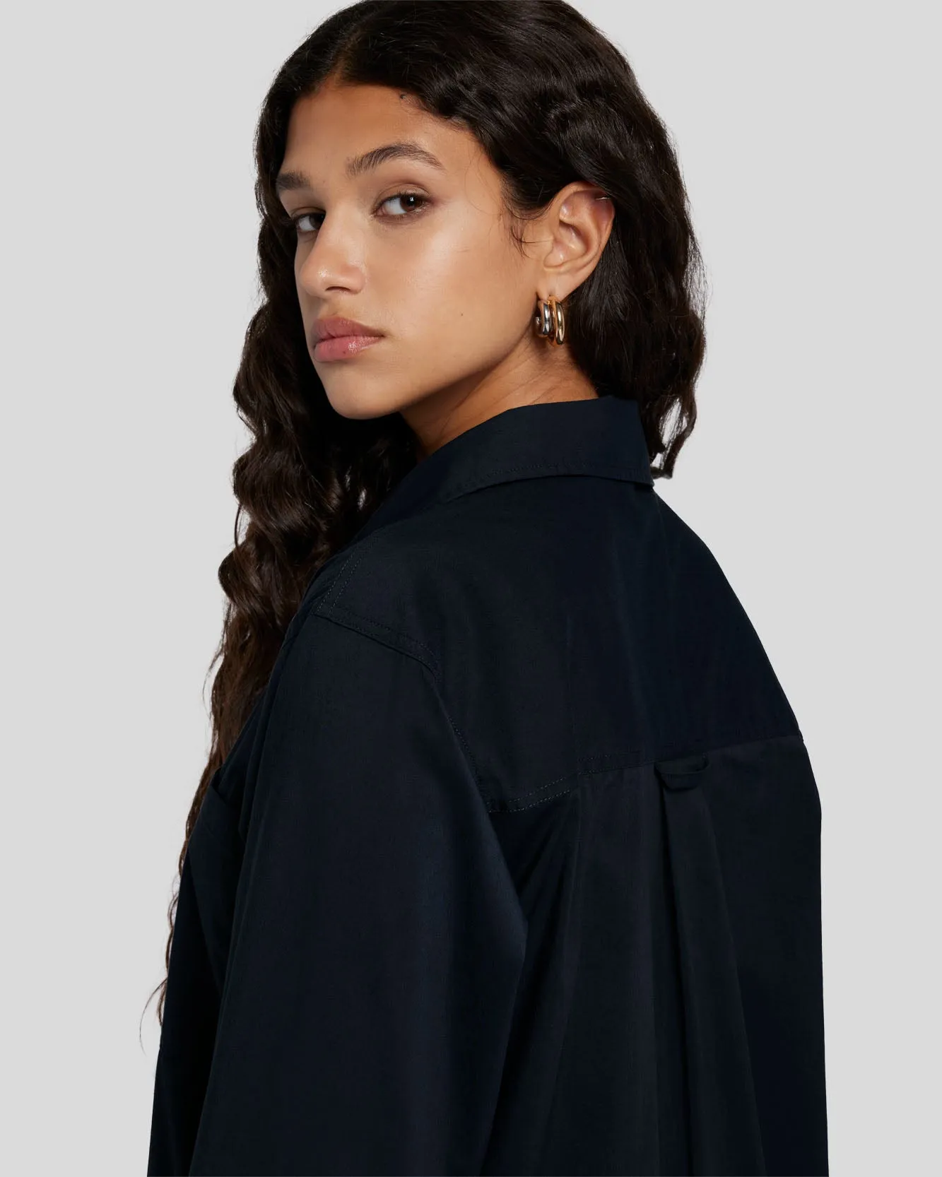 Poplin Button Down in Black sold by 7 For All Mankind product image thumbnail 3