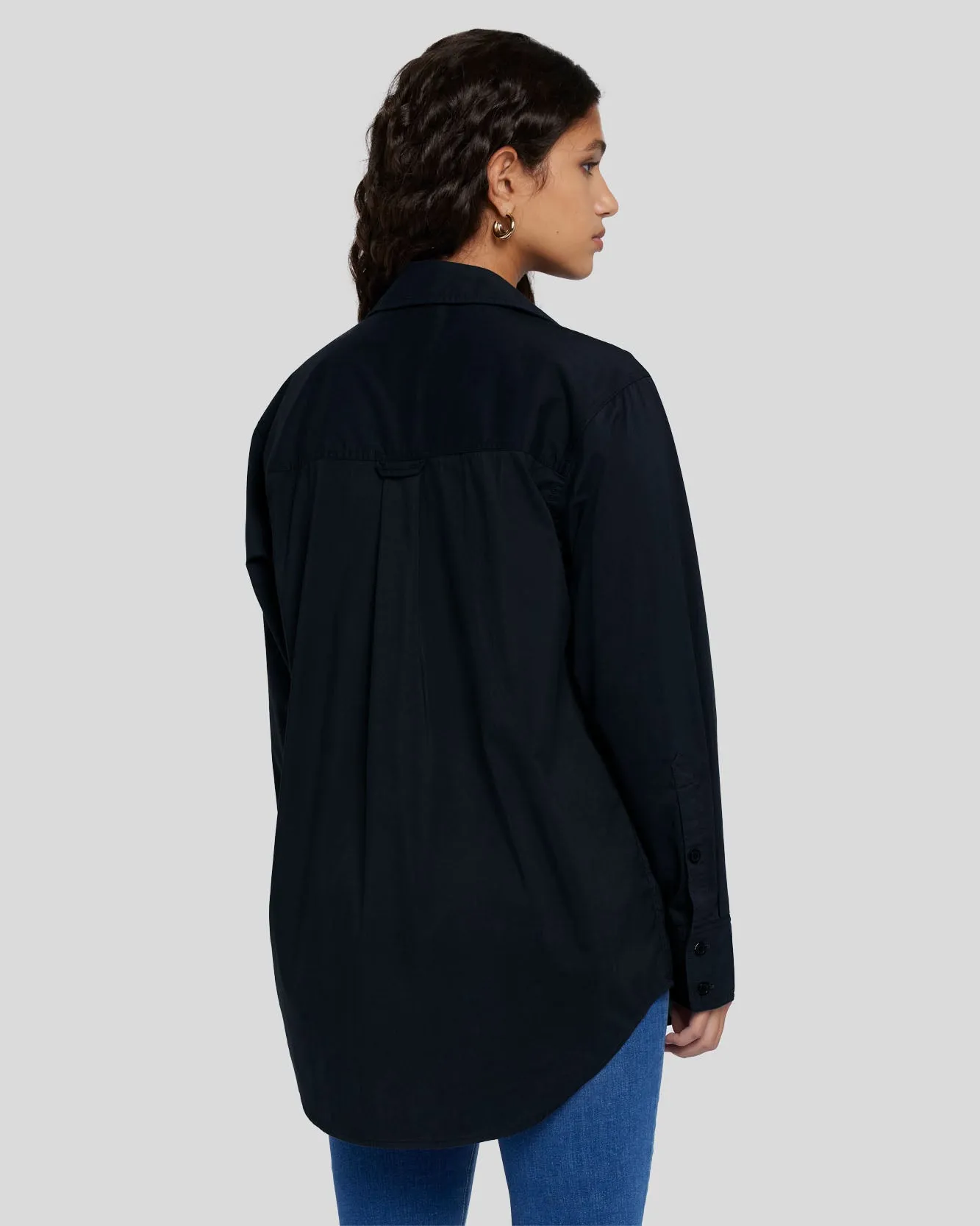 Poplin Button Down in Black sold by 7 For All Mankind product image thumbnail 4