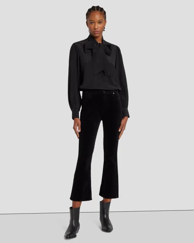 Velvet High Waist Slim Kick in Black sold by 7 For All Mankind