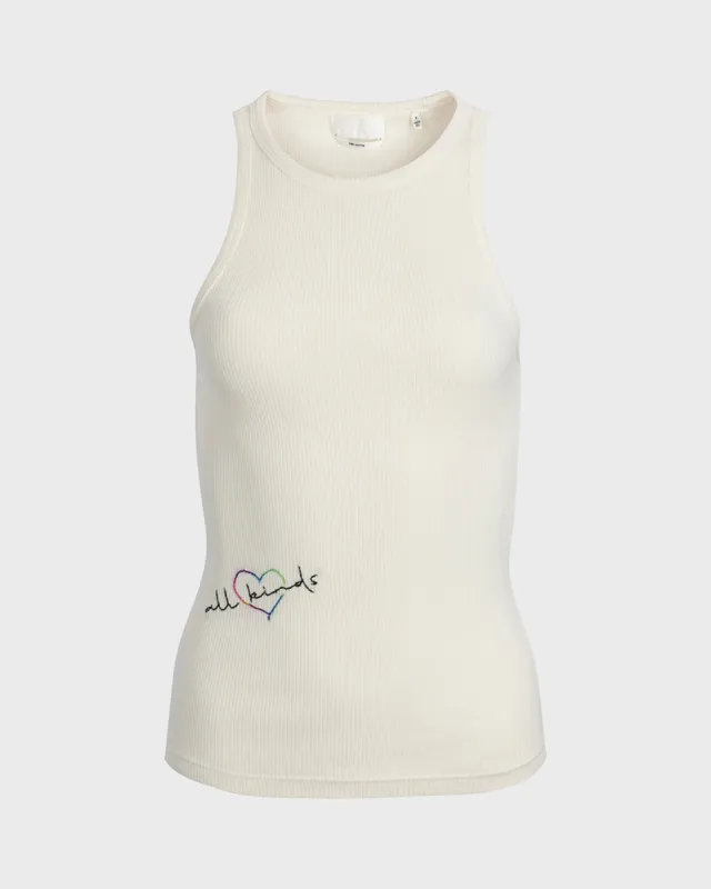 ALL KINDS Racerback Tank In Ivory sold by 7 For All Mankind