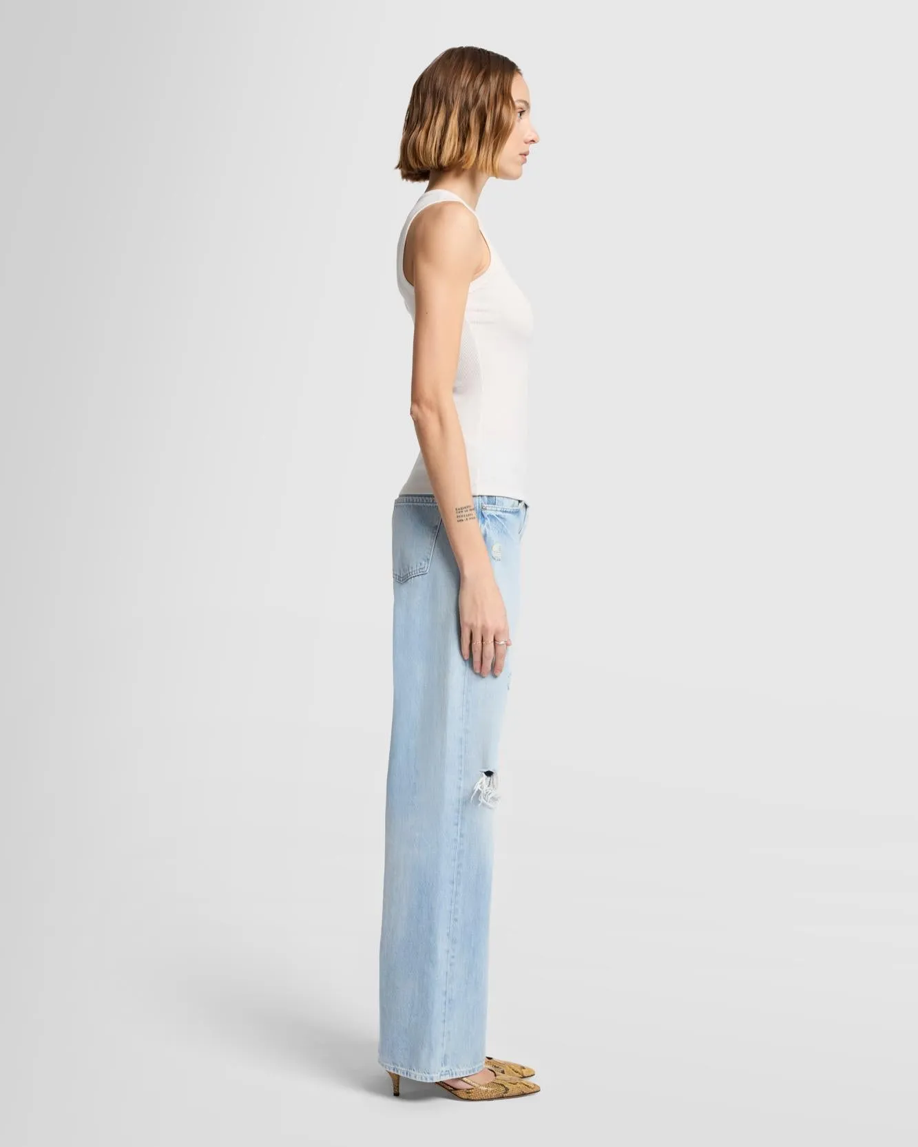 Racer Tank in Vintage White sold by 7 For All Mankind product image thumbnail 5