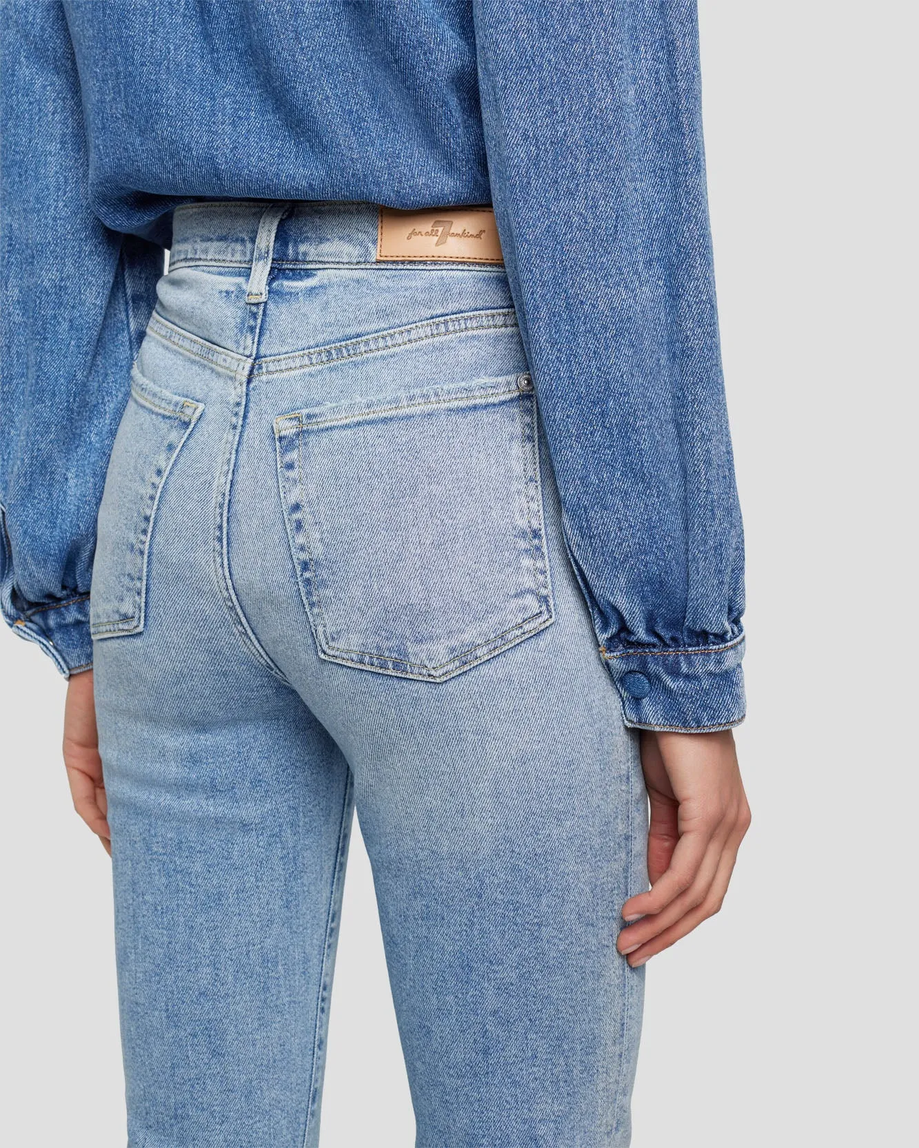 Luxe Vintage High Waist Slim Kick in Must sold by 7 For All Mankind product image thumbnail 5