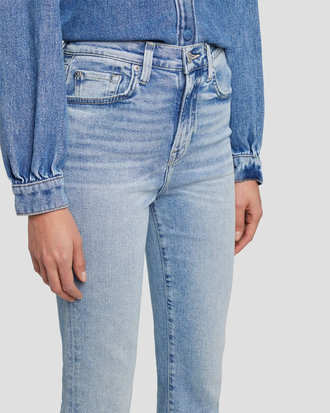 Luxe Vintage High Waist Slim Kick in Must sold by 7 For All Mankind product image thumbnail 3