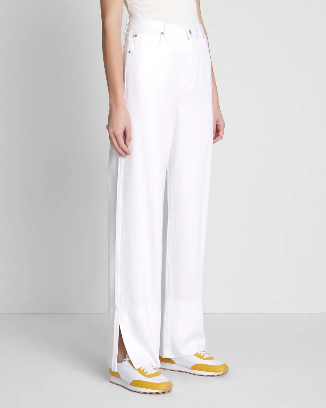 Denim Lustre Trouser in Brilliant White sold by 7 For All Mankind product image thumbnail 2