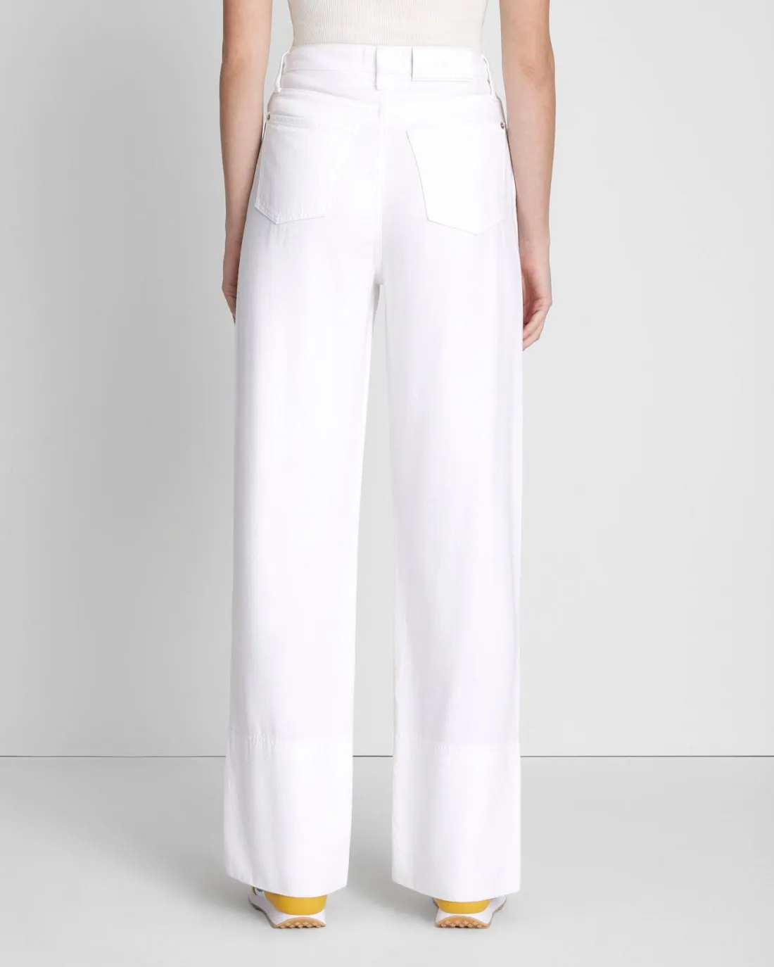 Denim Lustre Trouser in Brilliant White sold by 7 For All Mankind product image thumbnail 4