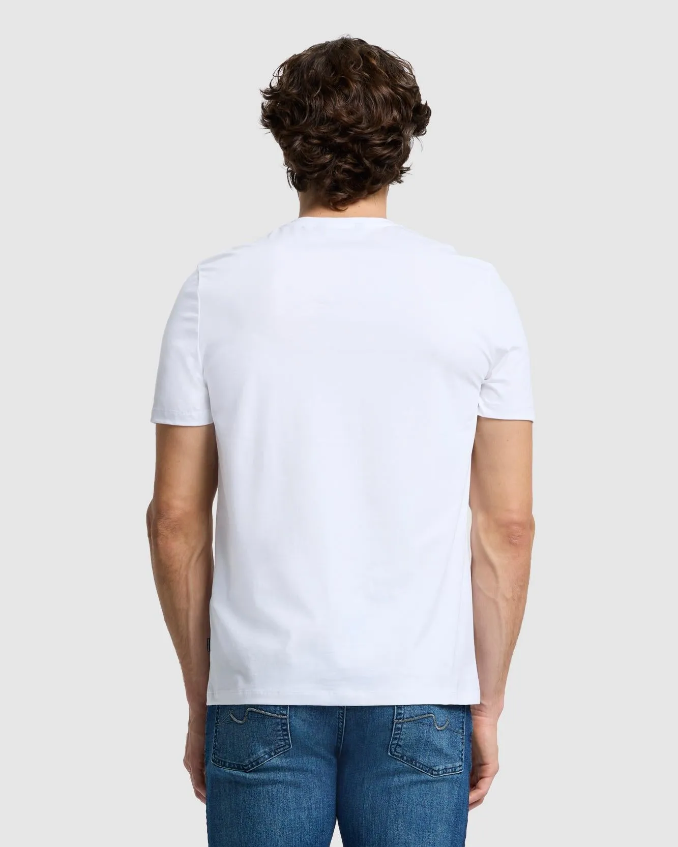 Luxe Performance V-Neck Tee in White sold by 7 For All Mankind product image thumbnail 3