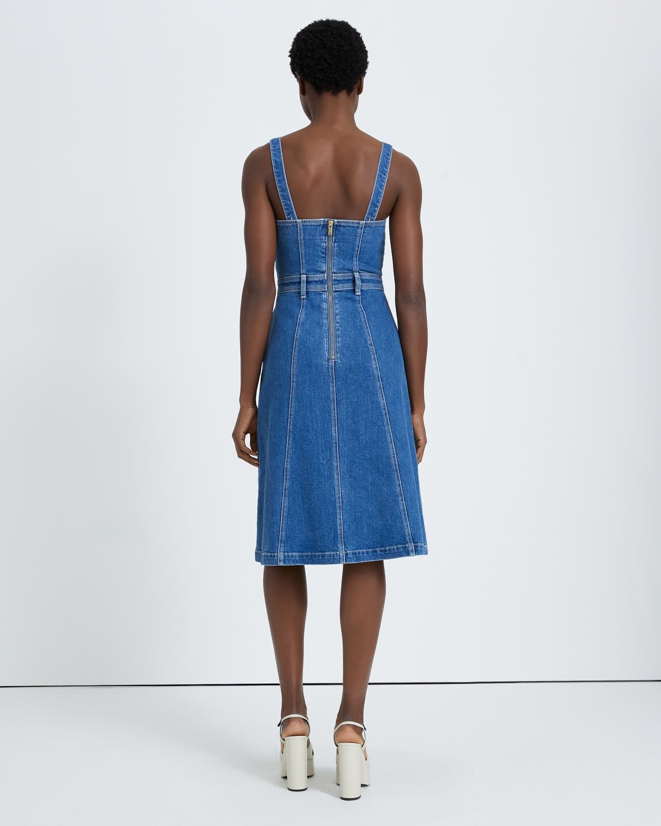 Beauty Denim Bustier Dress in Diana sold by 7 For All Mankind product image thumbnail 4