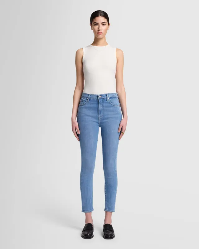 Slim Illusion High Waist Ankle Skinny in Salute sold by 7 For All Mankind