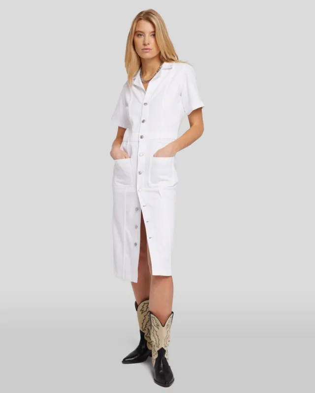 Luxe Vintage Patch Pocket Dress in Love Again sold by 7 For All Mankind