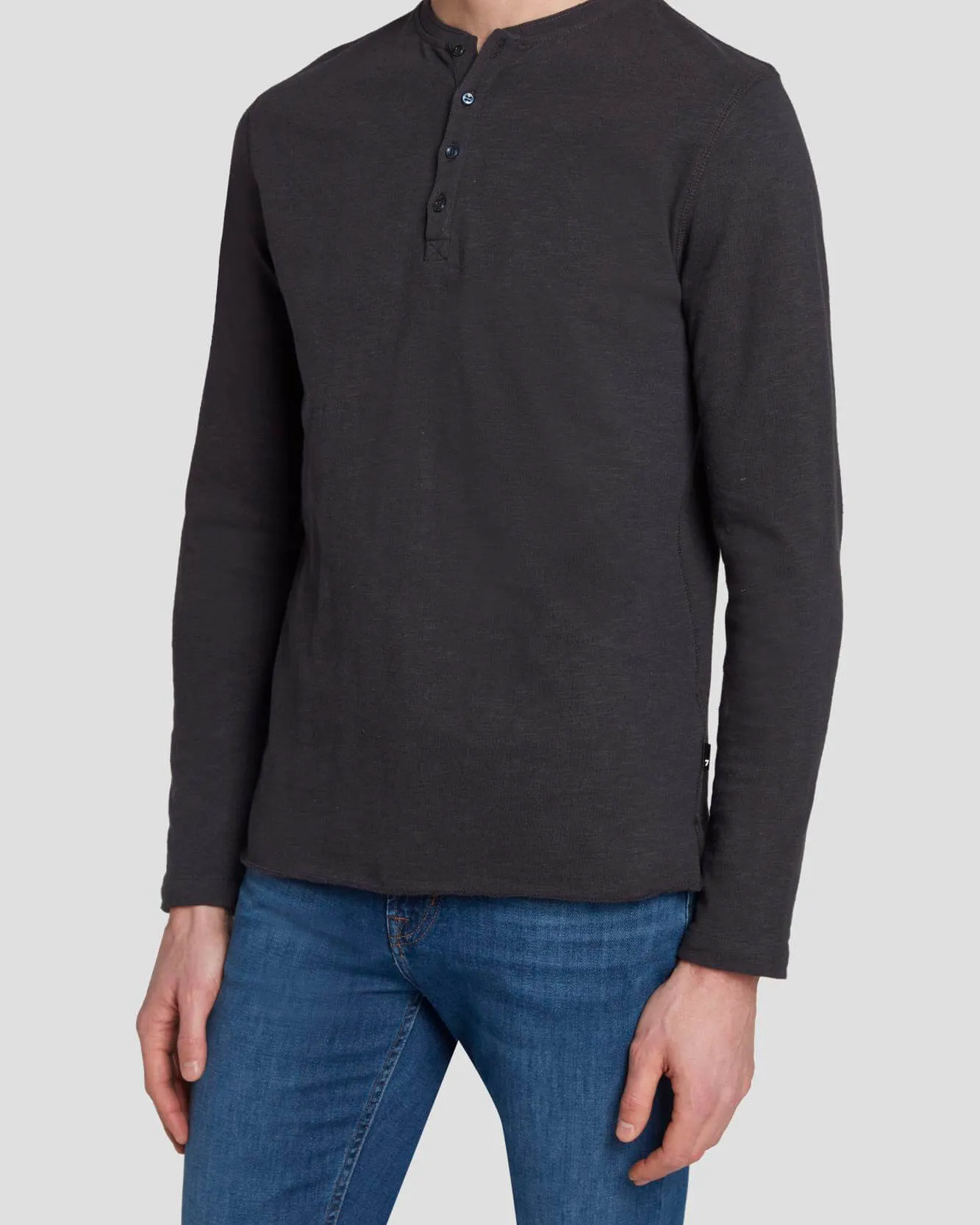 Long Sleeve Henley in Naval Blue sold by 7 For All Mankind product image thumbnail 2