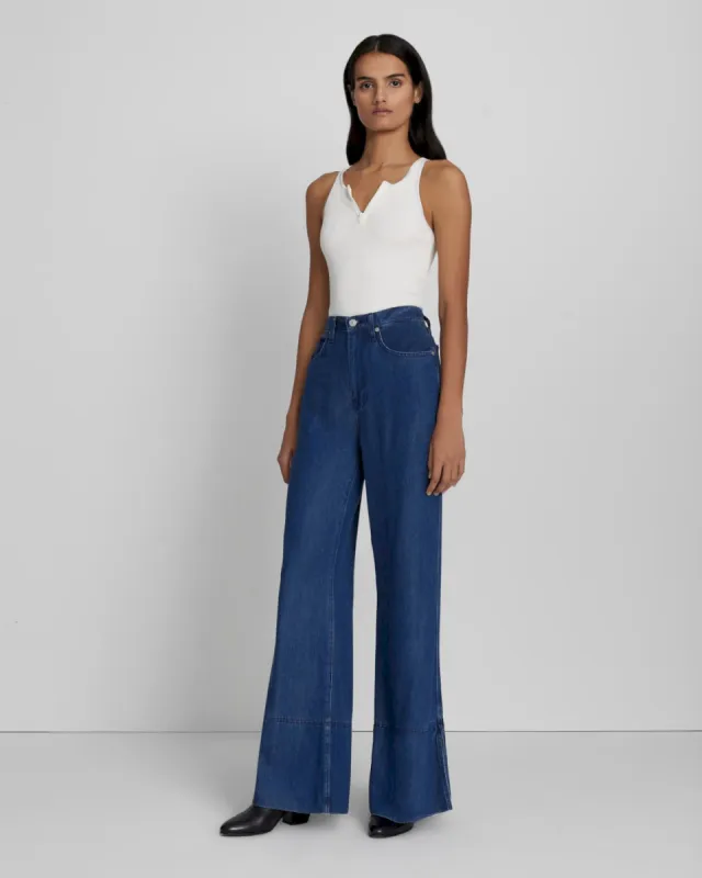 Denim Lustre Trouser in Dark Indigo sold by 7 For All Mankind