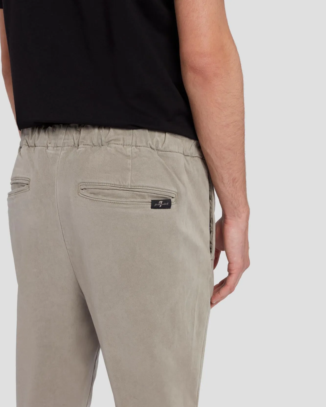 Warm Twill Jogger in Light Grey sold by 7 For All Mankind product image thumbnail 5