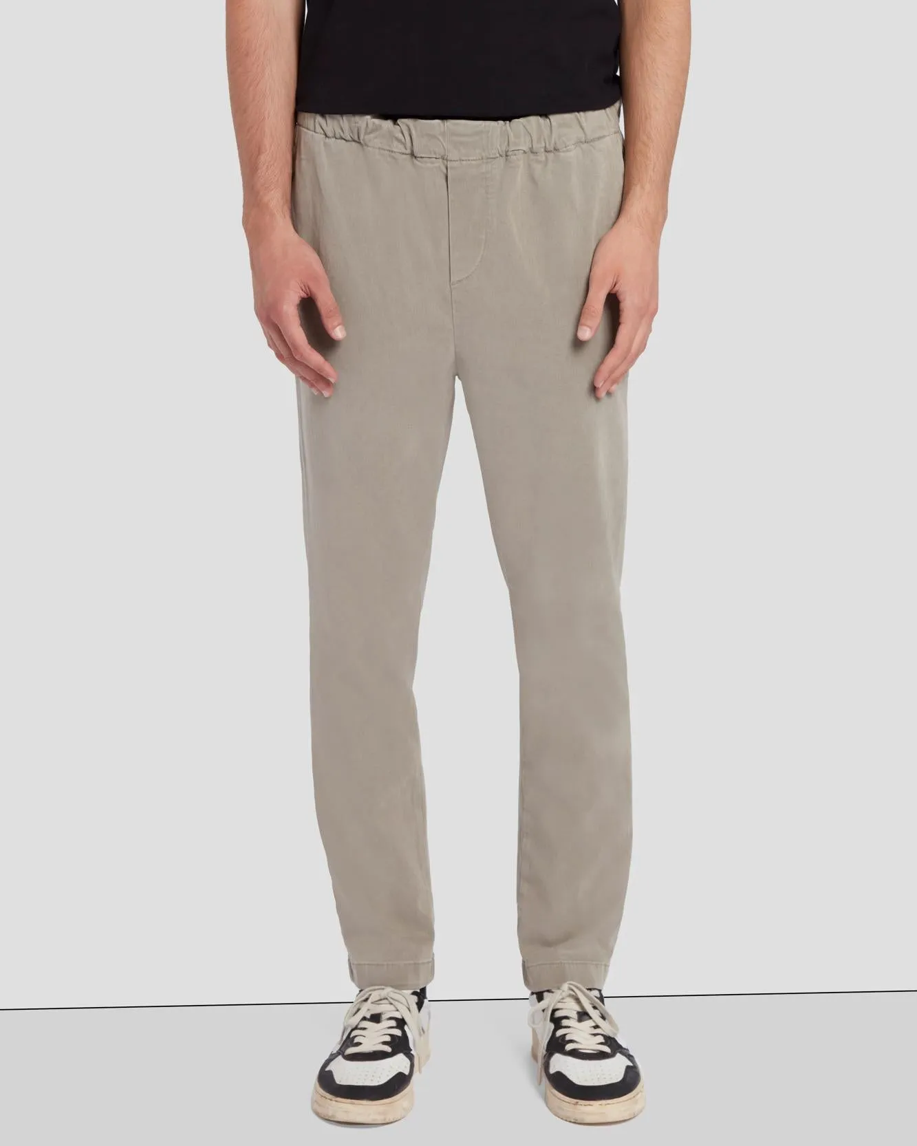 Warm Twill Jogger in Light Grey sold by 7 For All Mankind product image thumbnail 2