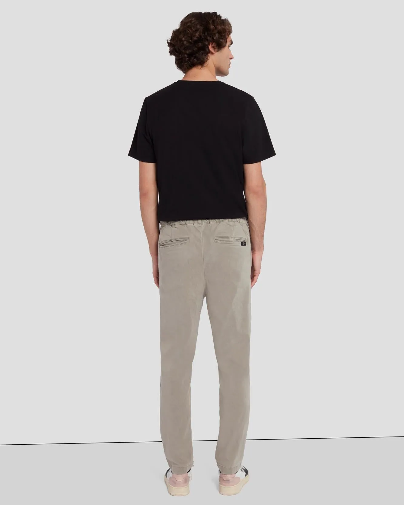 Warm Twill Jogger in Light Grey sold by 7 For All Mankind product image thumbnail 4