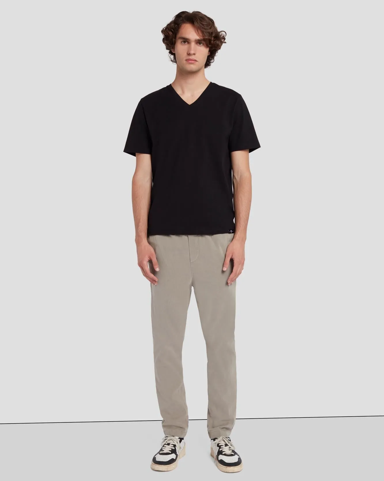 Warm Twill Jogger in Light Grey sold by 7 For All Mankind