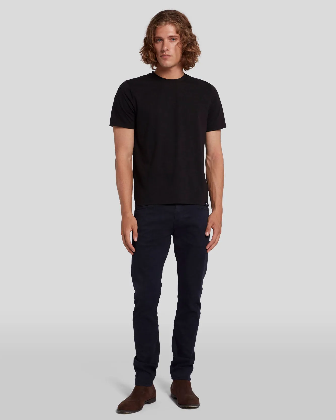 Luxe Performance Plus Paxtyn in Navy sold by 7 For All Mankind