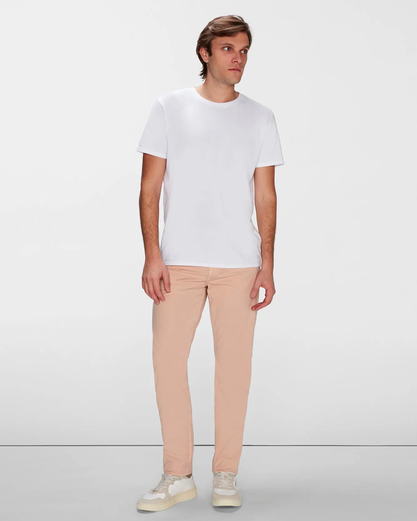 Airweft Twill Adrien 5 Pocket in Tangerine sold by 7 For All Mankind