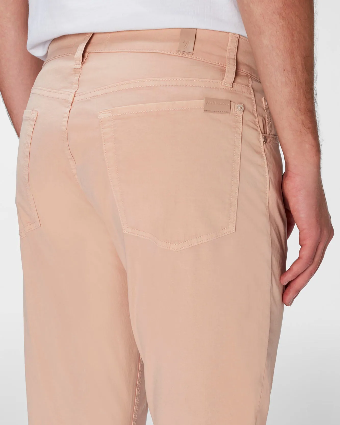 Airweft Twill Adrien 5 Pocket in Tangerine sold by 7 For All Mankind product image thumbnail 3