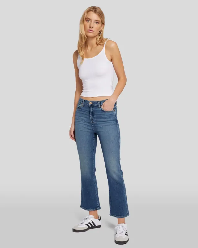 Luxe Vintage High Waist Slim Kick in Sea Level sold by 7 For All Mankind