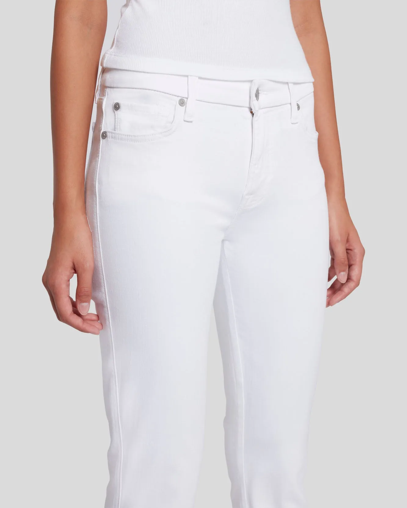 Slim Illusion Kimmie Straight in Luxe White sold by 7 For All Mankind product image thumbnail 5