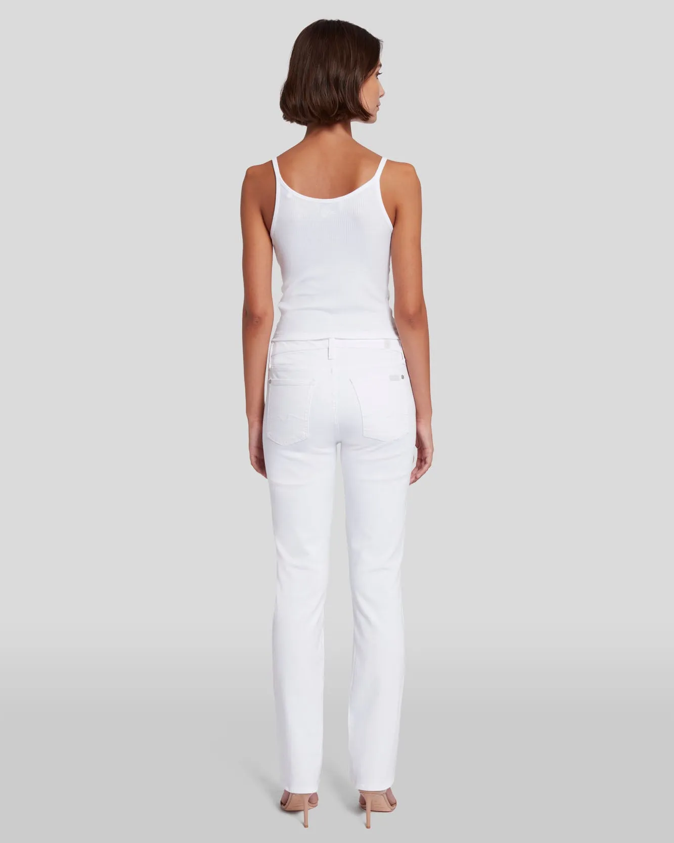 Slim Illusion Kimmie Straight in Luxe White sold by 7 For All Mankind product image thumbnail 4