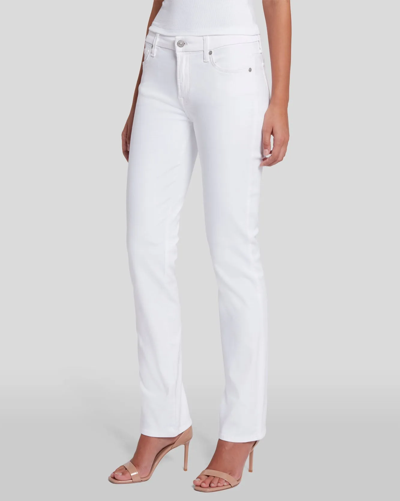 Slim Illusion Kimmie Straight in Luxe White sold by 7 For All Mankind product image thumbnail 2