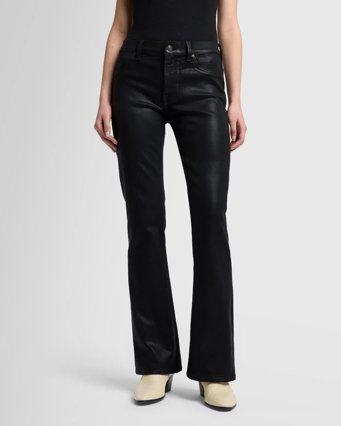 Tailorless Coated Bootcut in Black sold by 7 For All Mankind product image thumbnail 2