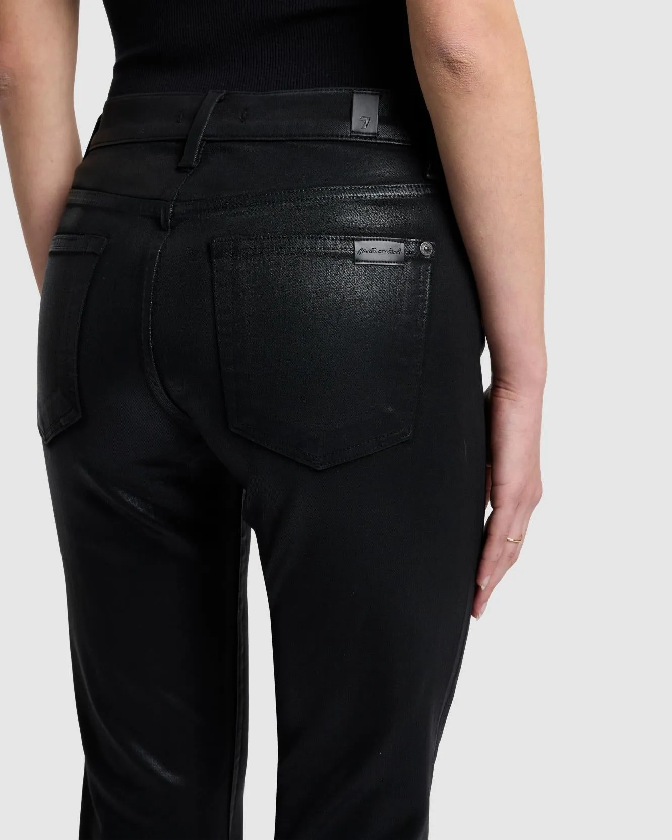 Tailorless Coated Bootcut in Black sold by 7 For All Mankind product image thumbnail 3