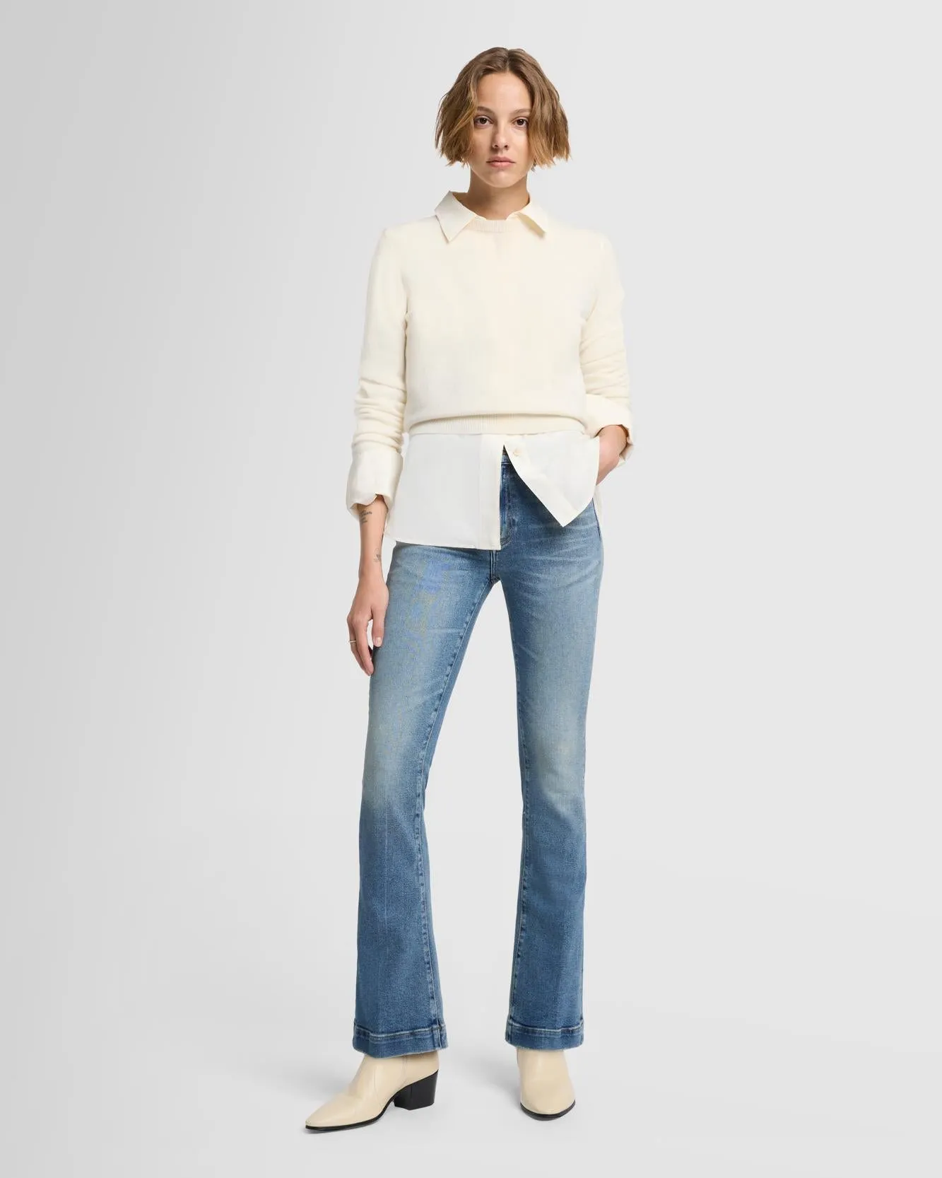 Tailorless Luxe Vintage Bootcut in Panorama sold by 7 For All Mankind