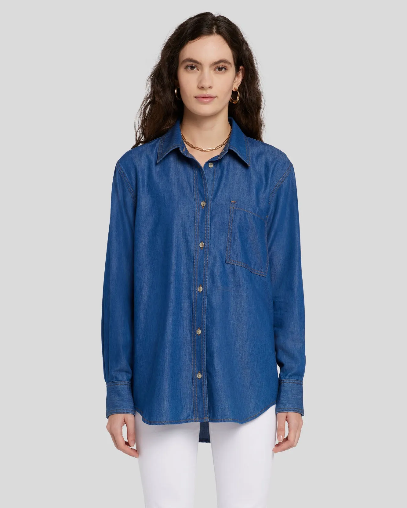 Denim Shirt in Olivia sold by 7 For All Mankind product image thumbnail 3