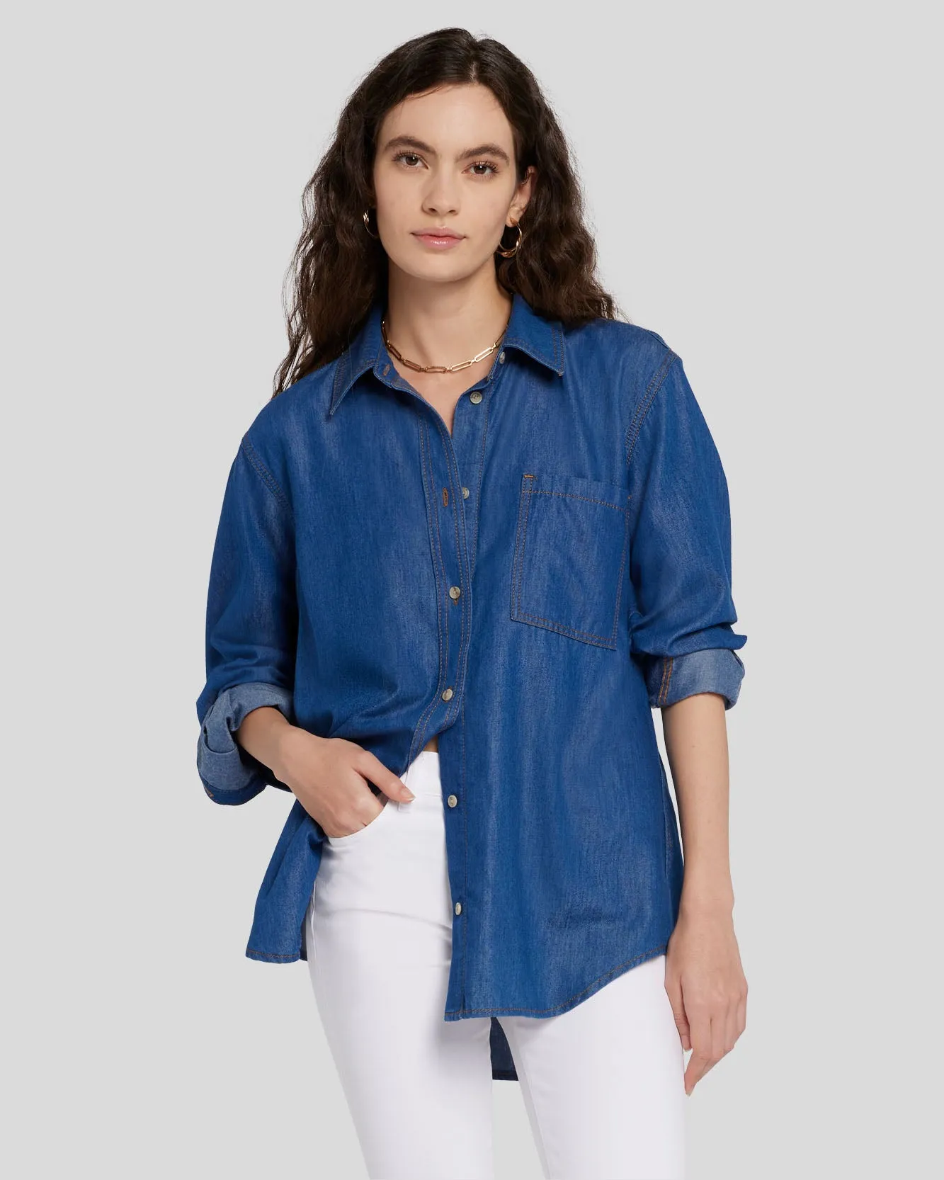 Denim Shirt in Olivia sold by 7 For All Mankind