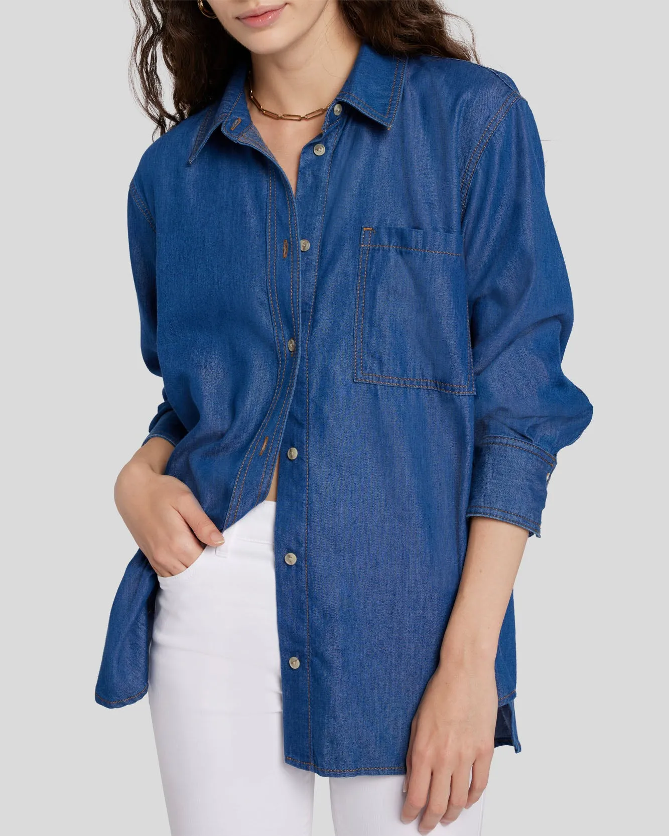 Denim Shirt in Olivia sold by 7 For All Mankind product image thumbnail 4
